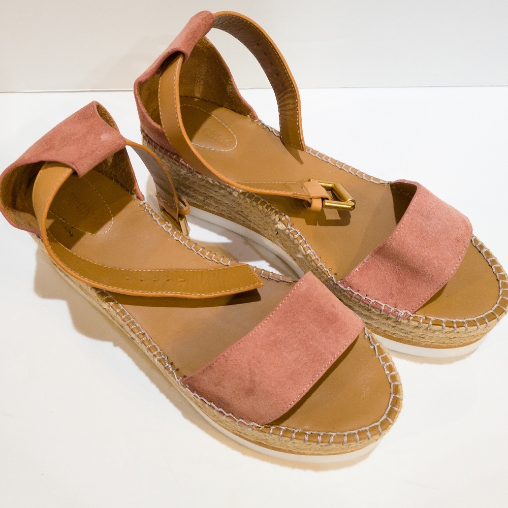 See by Chloe Gln Platform Wedge Espadrille Sandals - Picture 6 of 7